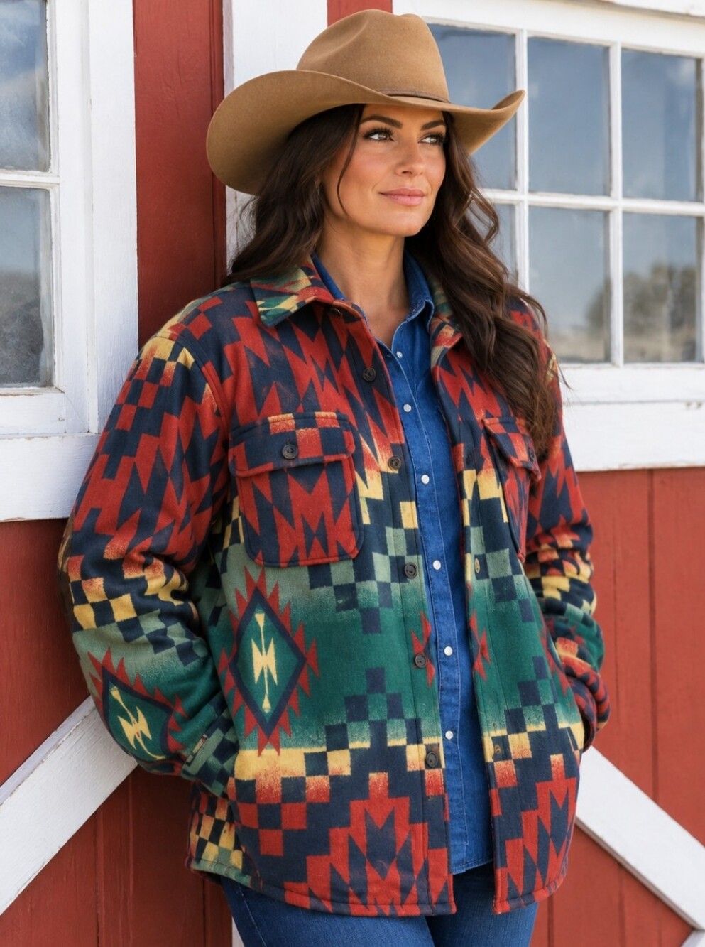 TP Saddle Blanket and Trading Company Jacket for Men/ Women Southwest Fleece